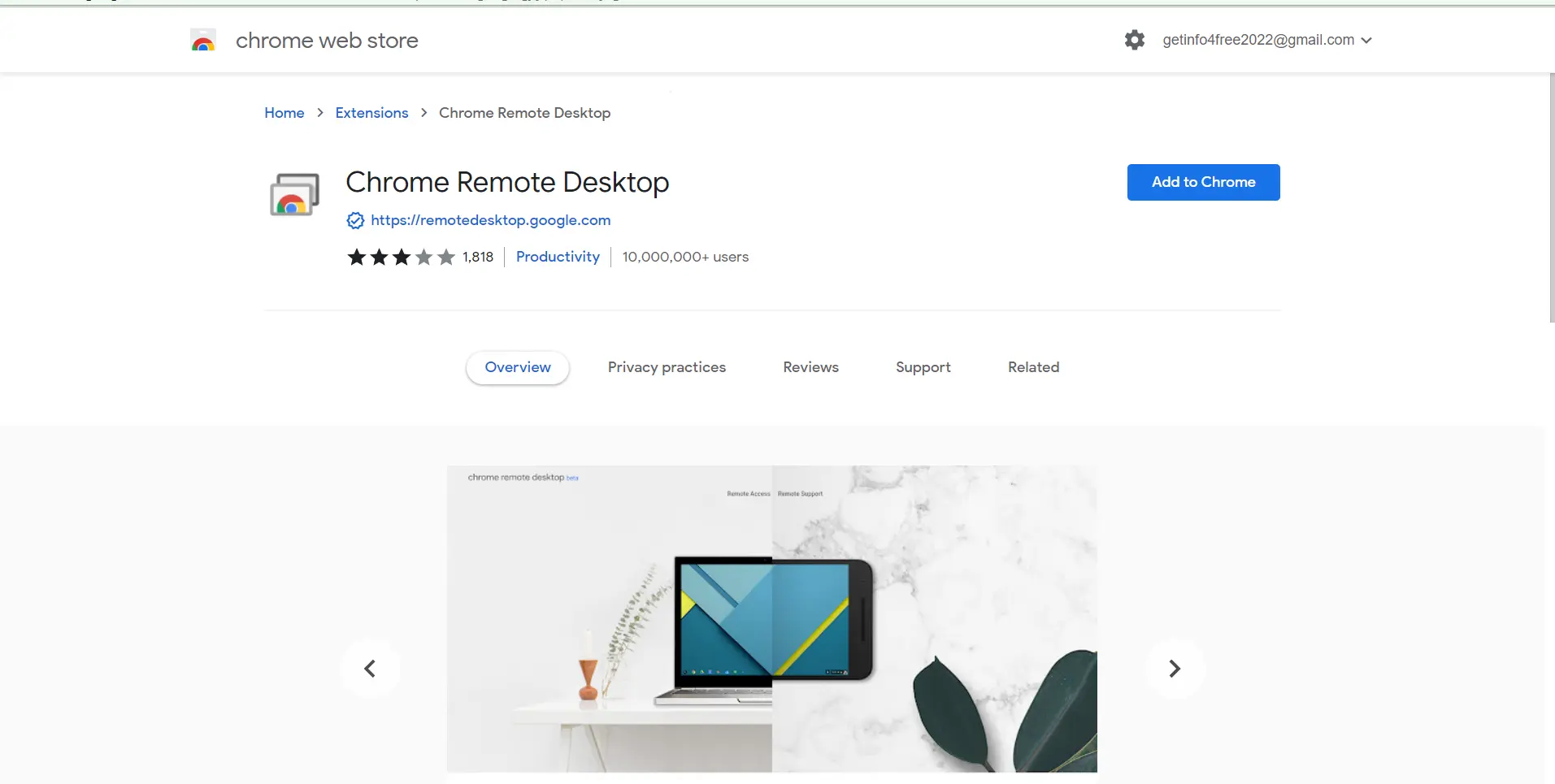 Chrome Remote Desktop