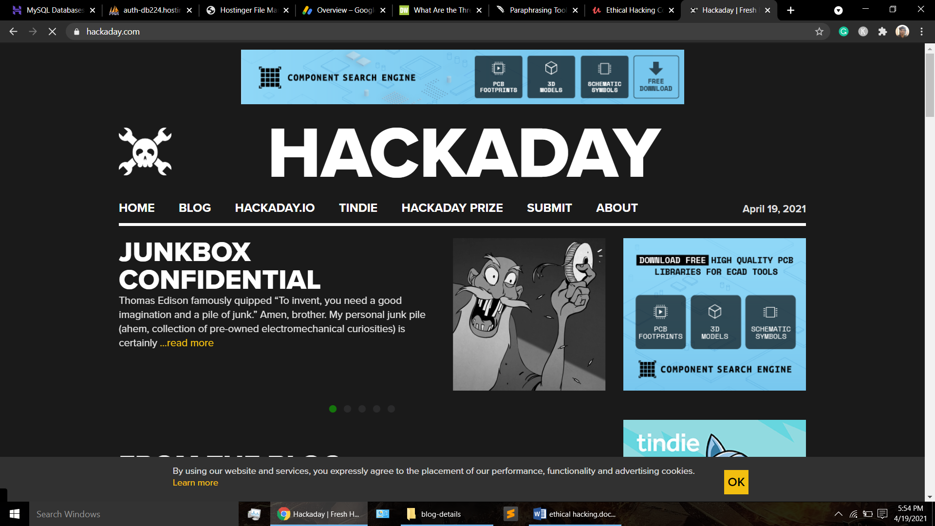 Hackaday ethical hacking webiste